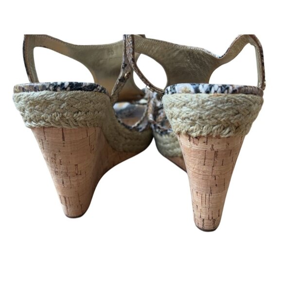 Elaine‎ Turner snake skin wedge sandal strappy never worn outside - Picture 2 of 10